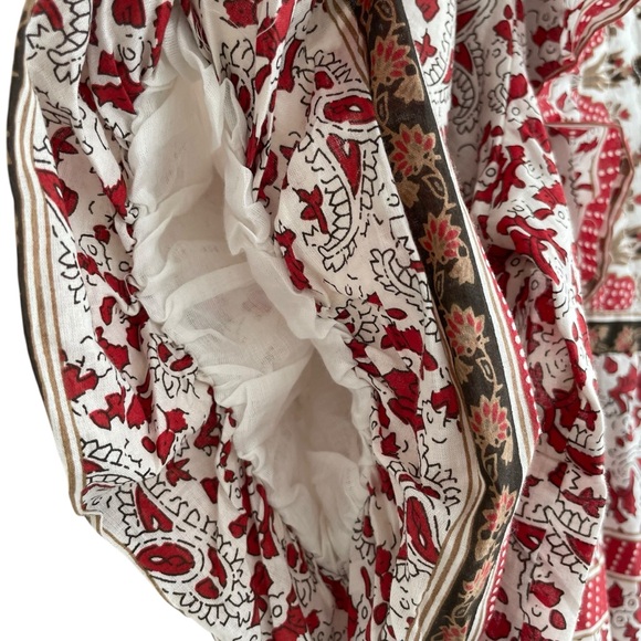 Bailey 44 Anthropologie Top L Quilted Patchwork Block Print Floral Puff Sleeve - Picture 7 of 16